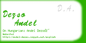 dezso andel business card